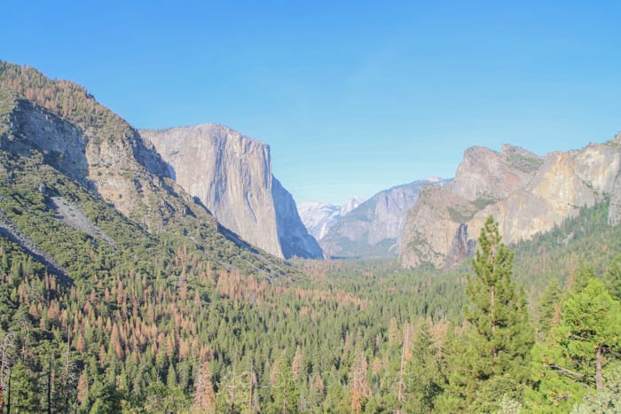 Tunnel View（トンネルビュー）は、ヨセミテ国立公園の有名写真スポット